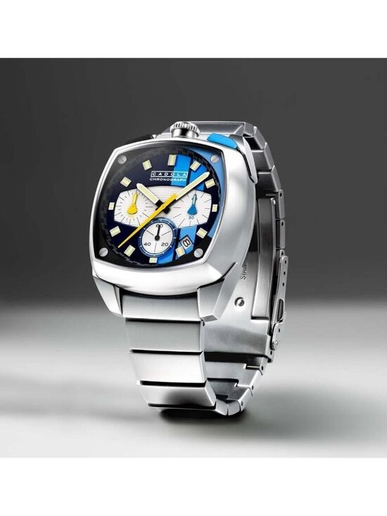 NWT Cadola Taurus Chronograph Quartz Blue Dial Men\'s Watch